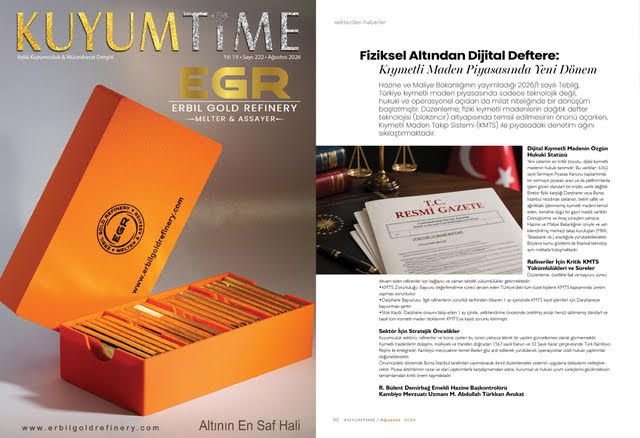KUYUMTIME Ağustos 2026 kapağı ve yazı sayfası